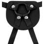 Black Adjustable (Up to 44") O-Ring Strap-On Harness with 3 Rings