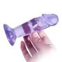 Wushuangyu 4.33 Inch Dîldɔ Powerful Suction Cup Relax Massage Waterproof for Women - Vibrant Toy (Color : Blue)