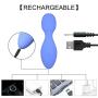 Mini Wand Massager with 10 Magic Speeds Modes, Electric Small Size Wand Massage for Back Neck Shoulder (Sky Blue)