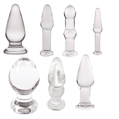 7 Types Set New Top Unique Design Sex Toy Adult Products Crystal Glass Transparent Calabash Shaped Anal Butt Plug Stimulate Fast Shipping By FBA