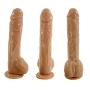 Zripool Body-Safe Material Lifelike Penissex with Strong Suction Cup for Hands-Free Play
