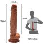 10 Inch Realistic Penis Dildo with Suction Cup for Hands-Free Play Dong with Balls Fake Penis Adult Sex Toys for Female Masturbation(Brown)