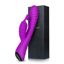 G Spot Vibrator - Silicone Clitoris Vagina Stimulator- Vibrator Rechargeable Waterproof Massager-Dildo 9 Modes for Couples and Women 8.31 in (Puple)