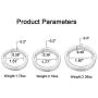 Stainless Steel Male Cock Ring Metal Penis Delay Ring Loop for Men 1.57inch