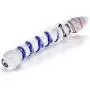 Crystal Glass Pleasure Wand Dildo Penis - AKStore - Blue Realistic Spiral