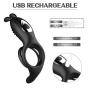 Penis Ring Vibrator with Rabbit Ears 9 Vibration Modes Wireless Remote Control for Couples Play, PALOQUETH Rechargeable Mens Vibrating Cock Ring Waterproof for Longer Harder Erection