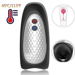 Male Masturbator Cup Sex Toys for Male Masturbation,UTIMI Rechargeable Penis Vibrator for Men Prolonged Erection,Heating Fuction,7 Hitting Mode,1 Water-Based Lube