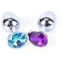 Taroi Small Size Metal Crystal Anal plúg Stainless Steel Booty Beads Jewelled Anal Bútt Plug for Men Couples 2 Pcs