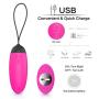 Health Silicone Multi-Functional Másságe Mode Jumping Eggs Ballets Six Toys for Woman Handheld Wireless Massager - Waterproof USB Charging - Whisper Quiet -Tshirt Computer Gift for Women Pink