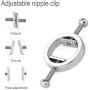 FST Stainless Steel Nipple Clips Round Adjustable Nipple Clamp Set Body Restraints Female SM Sex Toy