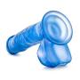 Eden 7" Realistic Feel Flexible Dildo Sex Toy Suction Cup Harness Compatible (Blue)