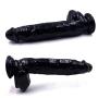 12 Inch Realistic Dildo, Body-Safe Material Lifelike Huge Penis with Strong Suction Cup for Hands-Free Play, Flexible Cock Adult Sex Toys for Women (Black)