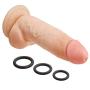 Cloud 9 Novelties Dual Density Real Touch Thick Dildo with Realistic Painted Veins & Balls, Flesh, 8 Inch