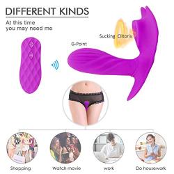 Wireless Wearable Butterfly Massaging Toys - 10 Speeds Vibration - Remote Control - Silent Soft Skin-Friendly Siliocne - Waterproof Relaxation Device, Tshirt