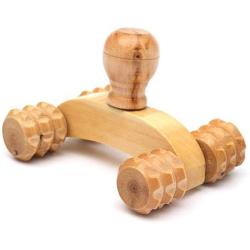 Moonsun08 Wood Back Roller Car Roller Wooden Massage Tool Hand Foot Back Body Therapy Relaxing Back Massager Muscle Roller Back Pain Relief Devices Deep Tissue Massager Wood Color