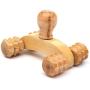 Moonsun08 Wood Back Roller Car Roller Wooden Massage Tool Hand Foot Back Body Therapy Relaxing Back Massager Muscle Roller Back Pain Relief Devices Deep Tissue Massager Wood Color