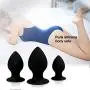 Silicone Anal Sex Toy,Unisex Anal Trainer Kit Butt Plug Set (Three-Piece Suit) (Black) Silicone Anal Sex Toy,Unisex Anal Trainer Kit Butt Plug Set (Three-Piece Suit) (Black)