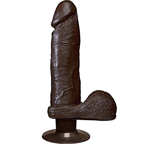 The Vibro Realistic Cock, Black, 8 Inch