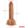 CONtenct Huge Bendable Stick Rea&listic Dillo for Women with Absorbing Cup