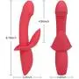 Rabbit Vibrator, Clitoris Vagina Vibrator with 16 Strong Vibrations, Waterproof Dildo Vibrator for Nipple Prostate G-spot Stimulation Vibrator, Adult Sex Toys for Women and Couples Rechargeable
