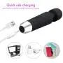 Cordless Wand, Padgene Multi-Speed Waterproof Therapeutic Wand Massager with Powerful USB Rechargeable Massager for Muscle Aches Pain Relief (Black) Cordless Wand, Padgene Multi-Speed Waterproof Therapeutic Wand Massager with Powerful USB Rechargeable Massager for Muscle Aches Pain Relief (Black)