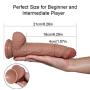 Lfcmf 8.26 inches Lifelike Huge Women Personal Relax Massager Silicone Material (Color : Brown)