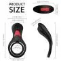 Massaging Men Vibrating Pennis Rings for Pump, Remote Control 9-Speed Medical Silicone Waterproof Rechargeable Powerful Vibration Toy Adult Male Couples Six Toys for Men Sucking, Tshirt