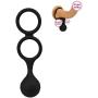 Silicone Penis Dual Ring Enhanced Trainer Power Ball Weight Ring Hanger Device 2 Usage Method