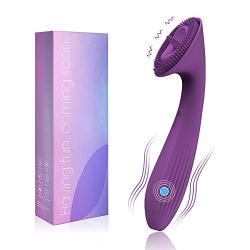 Clitoral Licking Tongue Vibrators, Allovers 2 in 1 G Spot Clit Massager for Female Rechargeable Nipple Stimulator Dildo Vibrator Adult Sex Toys with 8 Licking & 8 Vibration Modes for Women and Couples