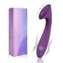 Clitoral Licking Tongue Vibrators, Allovers 2 in 1 G Spot Clit Massager for Female Rechargeable Nipple Stimulator Dildo Vibrator Adult Sex Toys with 8 Licking & 8 Vibration Modes for Women and Couples