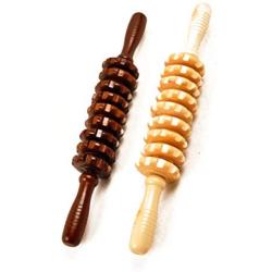 SUPVOX 2Pcs Wood Massager Roller Handheld Cellulite Blasters Massage Trigger Point Manual Muscle Release Roller Stick Massager