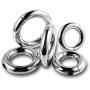 5 Size Stainless Steel Ball Scrotum Metal Penis Cock Ring Delay Sex Toy Men (39mm)