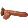 SNDLQF 10.4 Inch Huge Dick Pénis Waterproof Silicone Massager with Strong Suction Cup - Brown of Love Durable and Beautiful