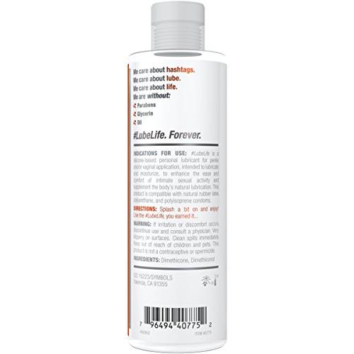 #LubeLife Anal Lubricant - Thick Silicone Based Lube, 8 Ounce Waterproof Anal Sex Lube for Men, Women and Couples (Free of Parabens, Glycerin and Oil)
