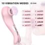 Clitoral Nipple Sucking Vibrator, 10 Suction Patterns Tongue Rechargeable Stimulator Vibrators Waterproof Adult Sex Toys for Women,Couples