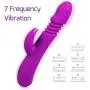 Lergo Heating Rabbit Vibrator Massager For Women, 7 Frequency, Thrusting Rotating Waterproof Handheld Massage Wand, Wireless USB Rechargeable Sex Toy For Adult Female, 9 Inch