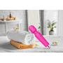 Personal Mini Wand Massager by SINTI | Therapeutic | USB Rechargeable | Waterproof | Compact and Powerful with 20 Vibration Patterns and 8 Different speeds | Travel Bag Included (Pink)