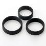 LeLuv Flat Band-Style Cock Ring 38mm, 43mm, 48mm Black Three Sizes 1.5 inch, 1.7 inch and 1.9 inch Inner Diameters