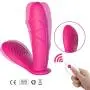 Wearable Butterfly Massaging Toys Multiple Speed Wireless Remote Control - Silent Soft Skin-Friendly - Back Neck Shoulder Relaxation (Hot Red)