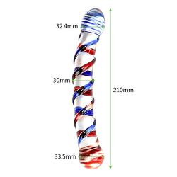 Medical-Grade Crystal Glass Huge Double Head Glass Stick for Women Men Back and All Over Body Deep Tissue Muscle Therapy