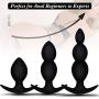 Butt Plug Anal Plug Set for Anal Sex, PALOQUETH Silicone Anal Plug Toy Kit Anal Beads for Comfortable Long-Term Wear 3 Small Butt Plugs