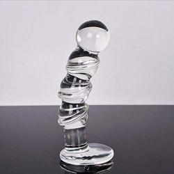 MXD 15.7cm Pull Beads Bǔtt Plug Smooth and Comfortable Glass Refrigerated and Warm Womens Massage Toys T-Shirt