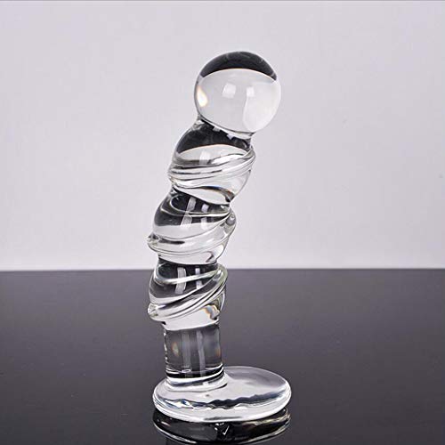 MXD 15.7cm Pull Beads Bǔtt Plug Smooth and Comfortable Glass Refrigerated and Warm Womens Massage Toys T-Shirt