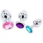 Eastern Delights Steel Metal Plated Jeweled Butt Anal Plug Large Medium Small Eastern Delights Steel Metal Plated Jeweled Butt Anal Plug Large Medium Small
