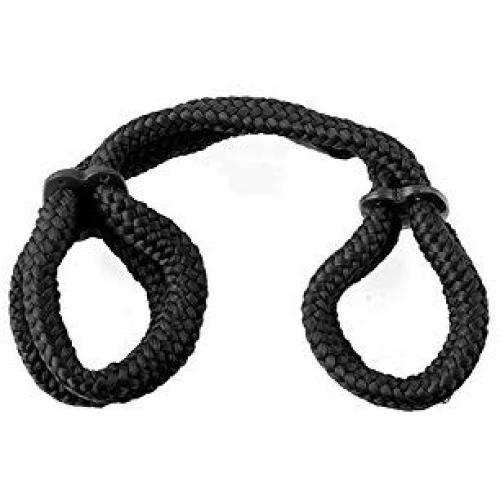 Fetish Fantasy Ff Silk Rope Love Cuffs Black