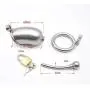 Chástí-ty Device, Cǒck Lock, Pěnǐs Lock Ring Men Hypoallergenic Stainless Steel Metal Chasteness Device Anti-Off T-Shirt Belt - 131 (Size : 45mm)
