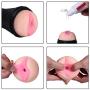 Lorgork Male Masturbators Cup Masturbation Toys, Adult Sex Toys 3D Realistic Textured Pocket Vagina Pussy, Male Masturbation Stroker (Black)