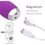 Personal Wand Massager Wireless Handheld Electric 10 Powerful Multi Speeds Vibration Cordless Mini Magic Body Massager Rechargeable Waterproof for Back Neck Shoulder (Purple)