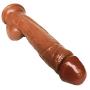 SNDLQF 10.4 Inch Huge Dick Pénis Waterproof Silicone Massager with Strong Suction Cup - Brown of Love Durable and Beautiful