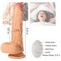 Realistic Vibrating Dildo G-spot Vibrator with 360°Rotation, Recharge Waterproof Penis with Suction Cup and Remote Control, Treediride Clit Nipples Stimulator Massager for Women or Couple